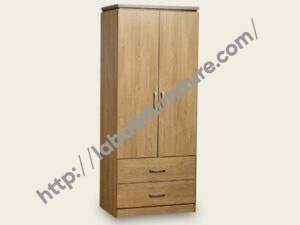 2 Doors Wardrobe in Wood Color